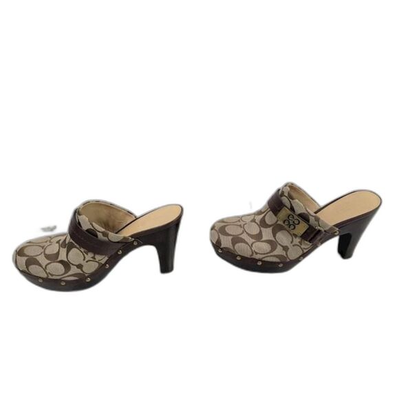 Coach Signature Ivy Clog Heels Size 6.5 - Picture 3 of 6